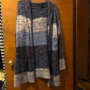 Long sleeve hooded cardigan